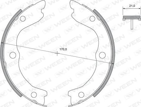 Ween 152-2481 - Комплект гальм, ручник, парковка avtolavka.club