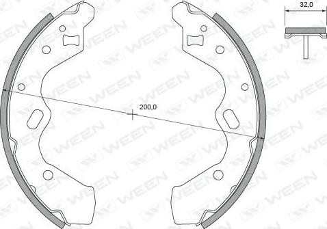 Ween 152-2431 - Комплект гальм, барабанний механізм avtolavka.club