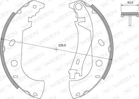 Ween 152-2426 - Комплект гальм, барабанний механізм avtolavka.club