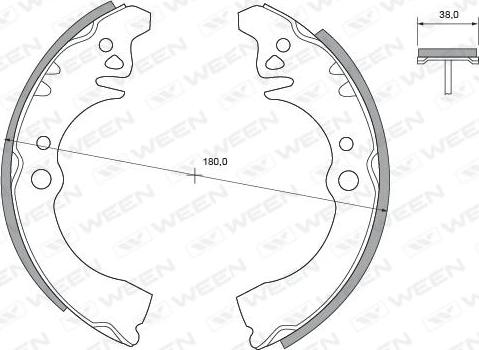 Ween 152-2422 - Комплект гальм, барабанний механізм avtolavka.club