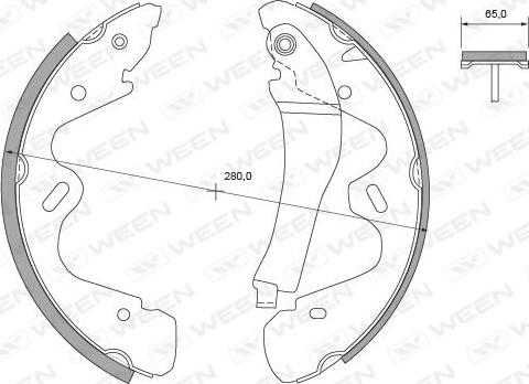 Ween 152-2473 - Комплект гальм, барабанний механізм avtolavka.club