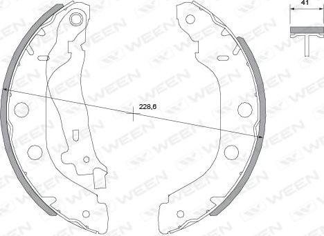 Ween 152-2050 - Комплект гальм, барабанний механізм avtolavka.club