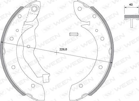 Ween 152-2035 - Комплект гальм, барабанний механізм avtolavka.club