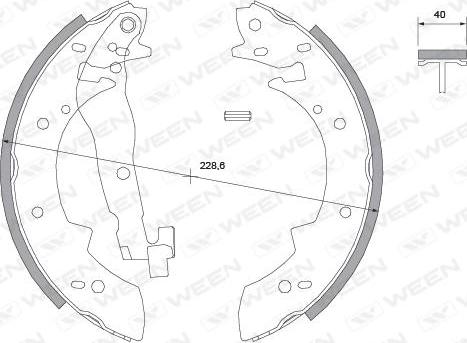 Ween 152-2036 - Комплект гальм, барабанний механізм avtolavka.club