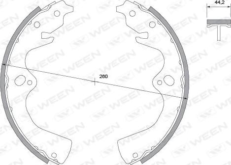 Ween 152-2032 - Комплект гальм, барабанний механізм avtolavka.club