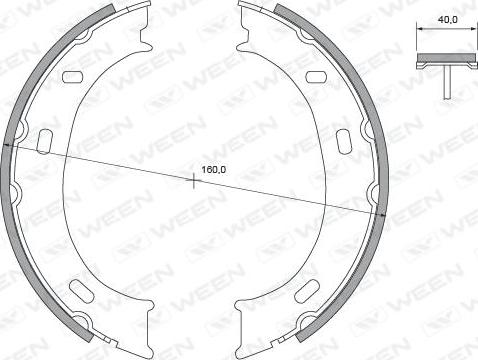 Ween 152-2112 - Комплект гальм, ручник, парковка avtolavka.club