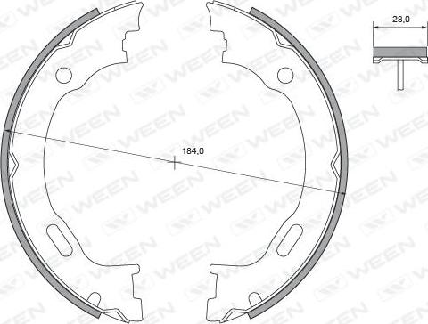 Ween 152-2131 - Комплект гальм, ручник, парковка avtolavka.club