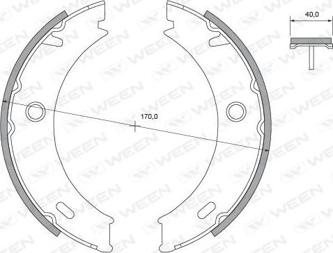 Ween 152-2127 - Комплект гальм, ручник, парковка avtolavka.club