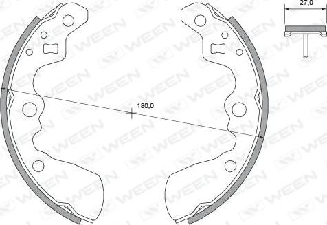 Ween 152-2399 - Комплект гальм, барабанний механізм avtolavka.club