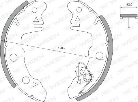 Ween 152-2340 - Комплект гальм, барабанний механізм avtolavka.club