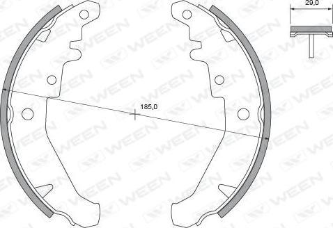 Ween 152-2347 - Комплект гальм, барабанний механізм avtolavka.club