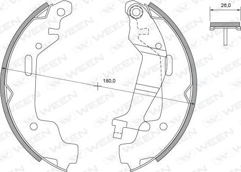 Ween 152-2353 - Комплект гальм, барабанний механізм avtolavka.club