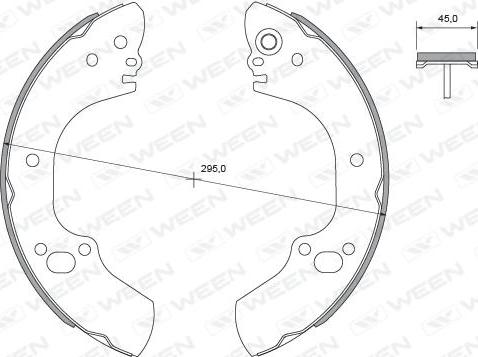 Ween 152-2352 - Комплект гальм, барабанний механізм avtolavka.club