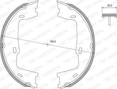 Ween 152-2306 - Комплект гальм, ручник, парковка avtolavka.club