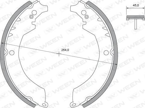 Ween 152-2317 - Комплект гальм, барабанний механізм avtolavka.club