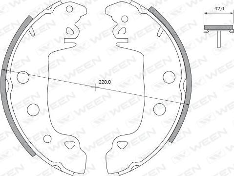 Ween 152-2339 - Комплект гальм, барабанний механізм avtolavka.club