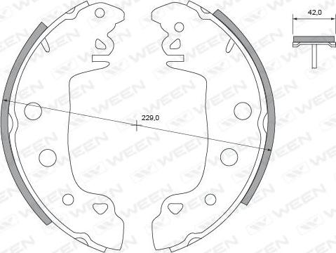 Ween 152-2338 - Комплект гальм, барабанний механізм avtolavka.club