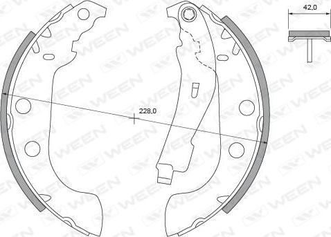 Ween 152-2324 - Комплект гальм, барабанний механізм avtolavka.club