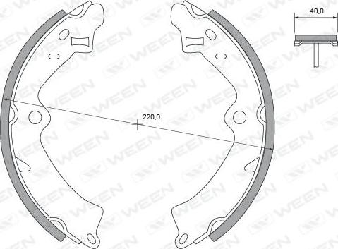 Ween 152-2325 - Комплект гальм, барабанний механізм avtolavka.club