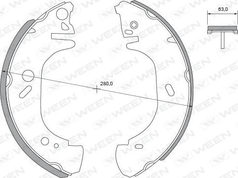 Ween 152-2370 - Комплект гальм, барабанний механізм avtolavka.club