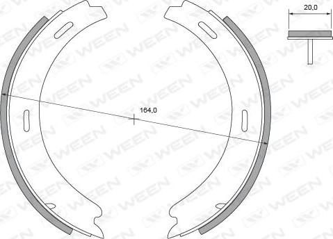 Ween 152-2296 - Комплект гальм, ручник, парковка avtolavka.club