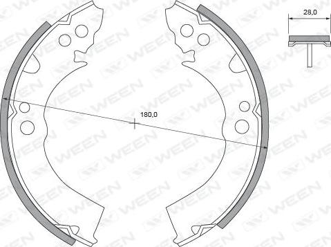 Ween 152-2268 - Комплект гальм, барабанний механізм avtolavka.club