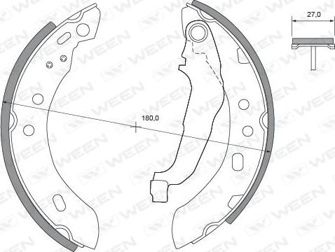 Ween 152-2289 - Комплект гальм, барабанний механізм avtolavka.club