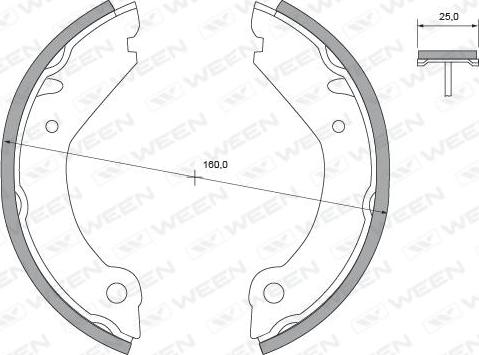 Ween 152-2286 - Комплект гальм, ручник, парковка avtolavka.club