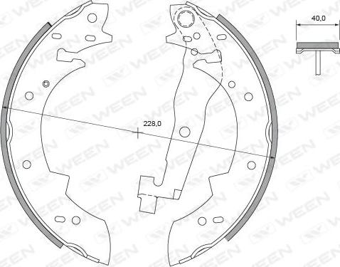 Ween 152-2288 - Комплект гальм, барабанний механізм avtolavka.club