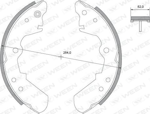 Ween 152-2225 - Комплект гальм, барабанний механізм avtolavka.club