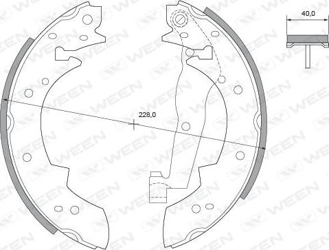 Ween 152-2226 - Комплект гальм, барабанний механізм avtolavka.club