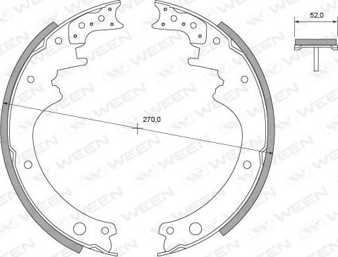 Ween 152-2278 - Комплект гальм, барабанний механізм avtolavka.club