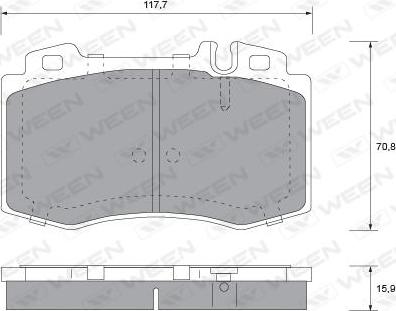 Ween 151-1304 - Гальмівні колодки, дискові гальма avtolavka.club