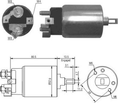 WE PARTS 471480098 - Тягове реле, стартер avtolavka.club