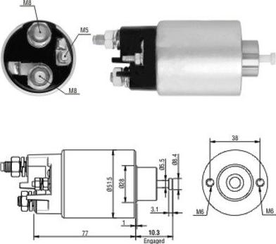 WE PARTS 471480014 - Тягове реле, стартер avtolavka.club