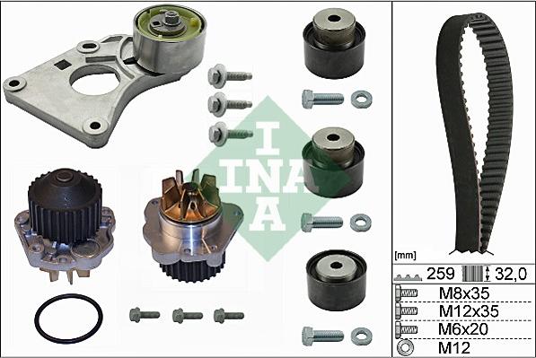 Wilmink Group WG1710024 - Водяний насос + комплект зубчатого ременя avtolavka.club