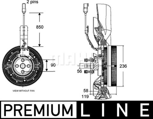 Wilmink Group WG2180298 - Зчеплення, вентилятор радіатора avtolavka.club