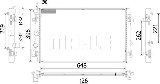 Wilmink Group WG2183320 - Радіатор, охолодження двигуна avtolavka.club