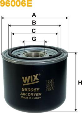 WIX Filters 96006E - Патрон осушувача повітря, пневматична система avtolavka.club