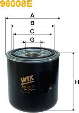 WIX Filters 96008E - Патрон осушувача повітря, пневматична система avtolavka.club