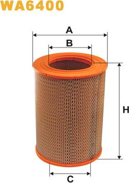 WIX Filters WA6400 - Повітряний фільтр avtolavka.club