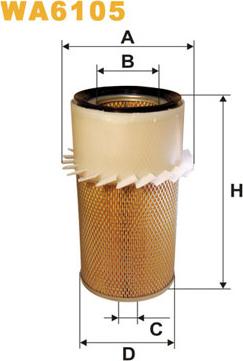 WIX Filters WA6105 - Повітряний фільтр avtolavka.club