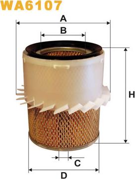 WIX Filters WA6107 - Повітряний фільтр avtolavka.club