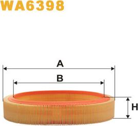 WIX Filters WA6398 - Повітряний фільтр avtolavka.club