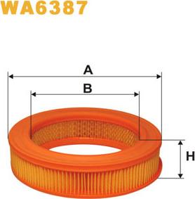 WIX Filters WA6387 - Повітряний фільтр avtolavka.club