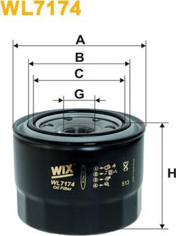 WIX Filters WL7174 - Масляний фільтр avtolavka.club