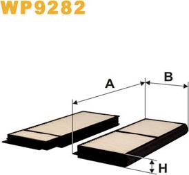 WIX Filters WP9282 - Фільтр, повітря у внутрішній простір avtolavka.club