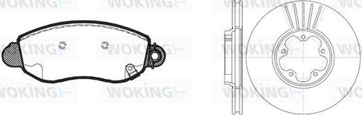 Woking 86723.01 - Комплект гальм, дисковий гальмівний механізм avtolavka.club