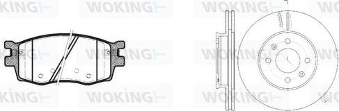 Woking 813083.00 - Комплект гальм, дисковий гальмівний механізм avtolavka.club