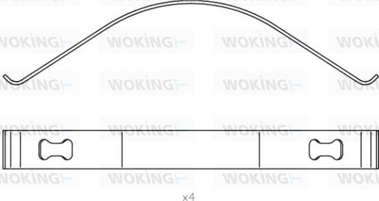 Woking ACA8551.00 - Комплектуючі, колодки дискового гальма avtolavka.club